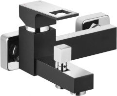 Deante Anemon kádtöltő csaptelep zuhanyszett nélkül - króm-fekete 